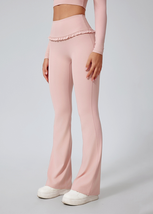 Grace — Leggings a Vita Alta con Volant