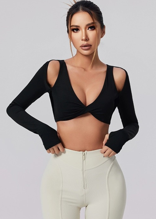 Singular Charm — Maglia con Incrocio Frontale e Schiena Aperta