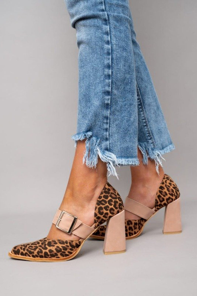 Adalina™ — Sandali in Camoscio con Stampa Leopardata