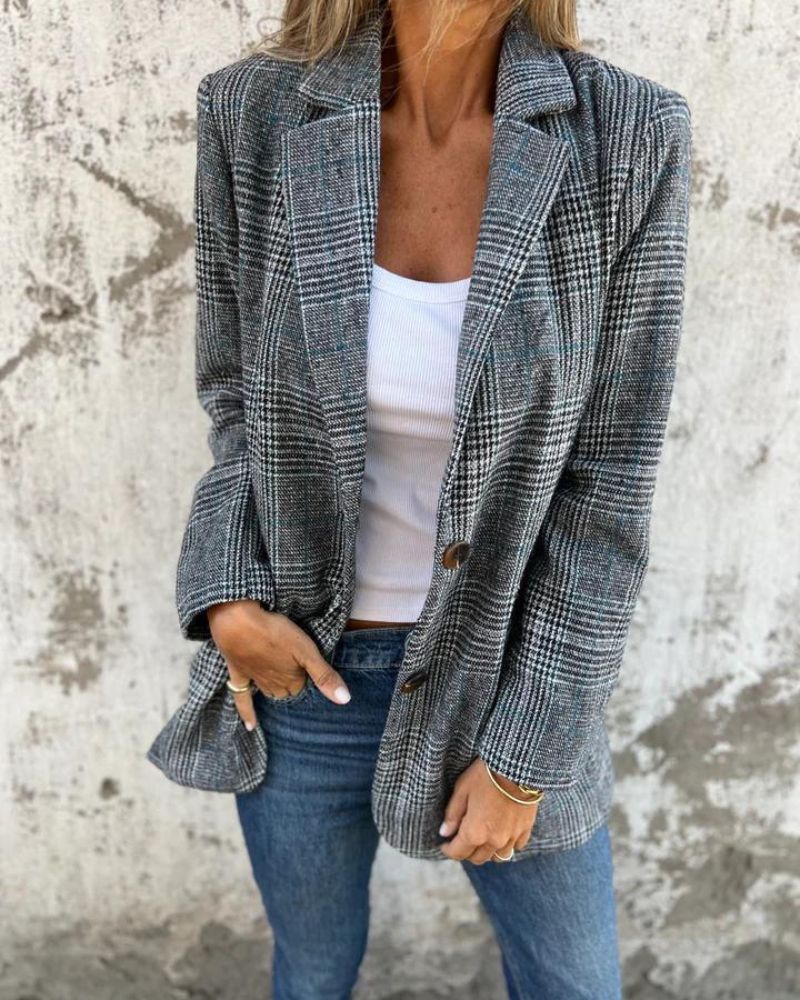 Abby — Blazer Classico a Quadri