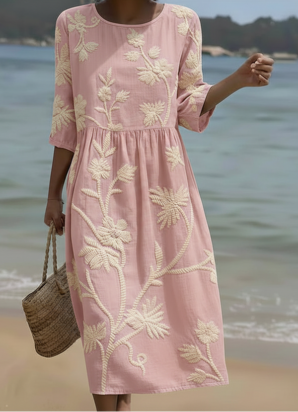 Phoebe — Abito Midi con Stampa Floreale