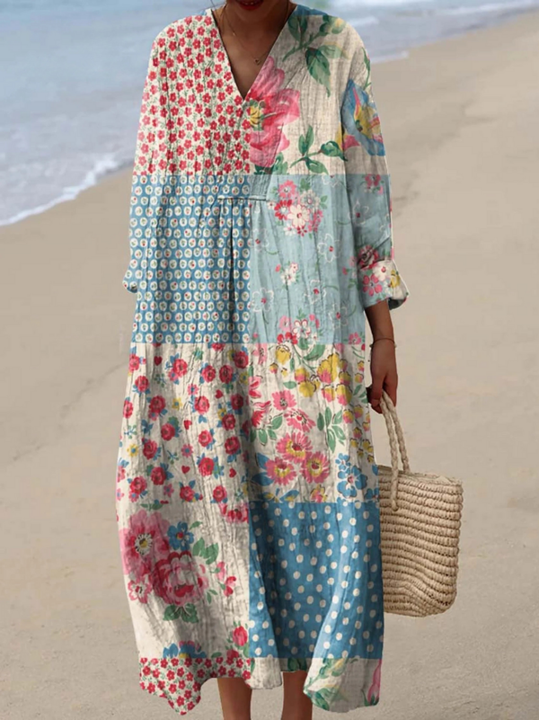Liana — Abito Stampa Patchwork