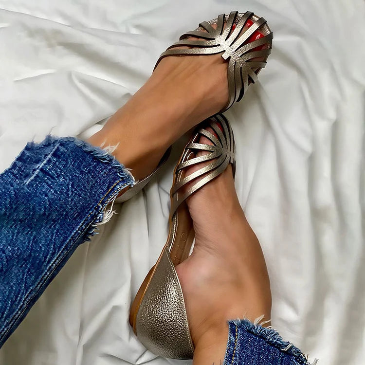 Aristea — Ballerine Open-Toe con Dettagli Cut-Out