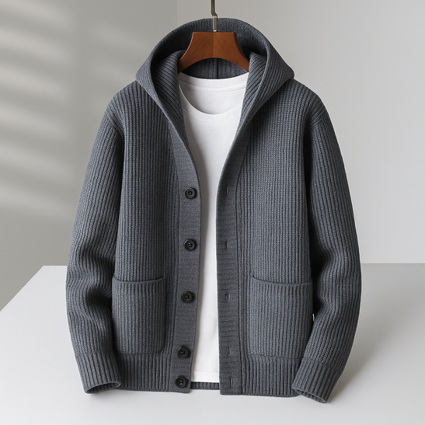 Jameson | Knitted hooded cardigan