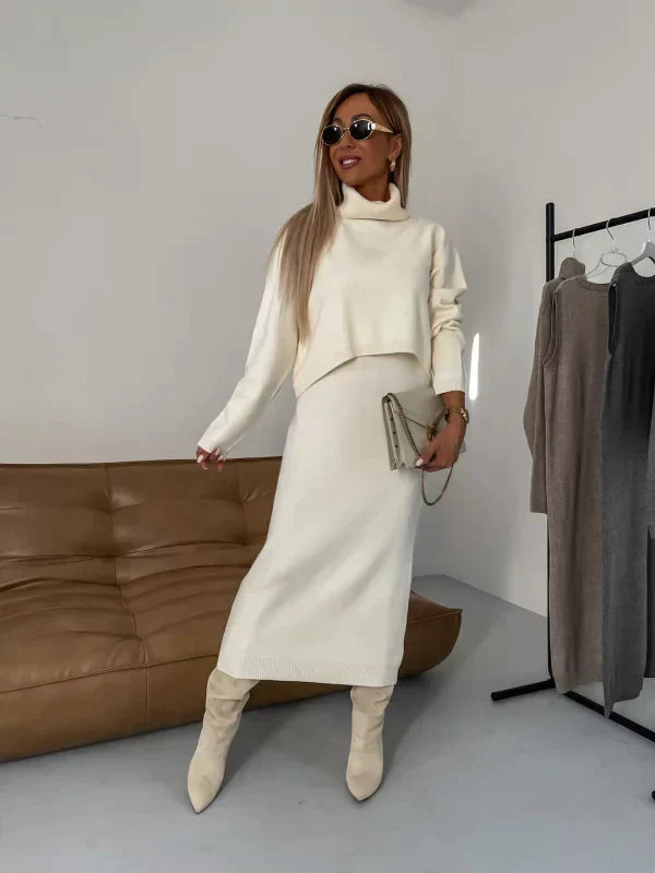 Rosie — Completo Elegante Abito e Maglione