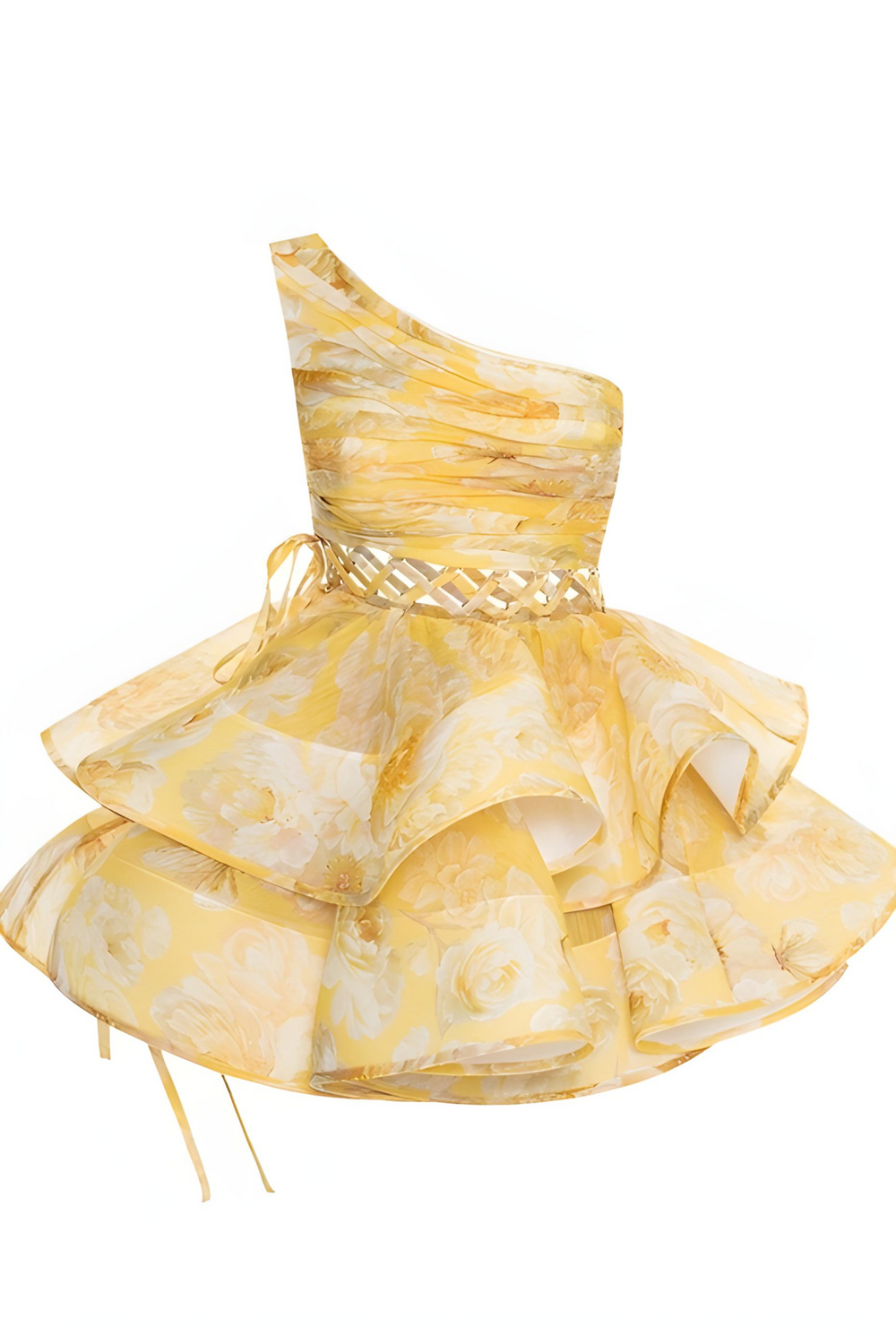 Ludovica — Miniabito Monospalla a Fiori