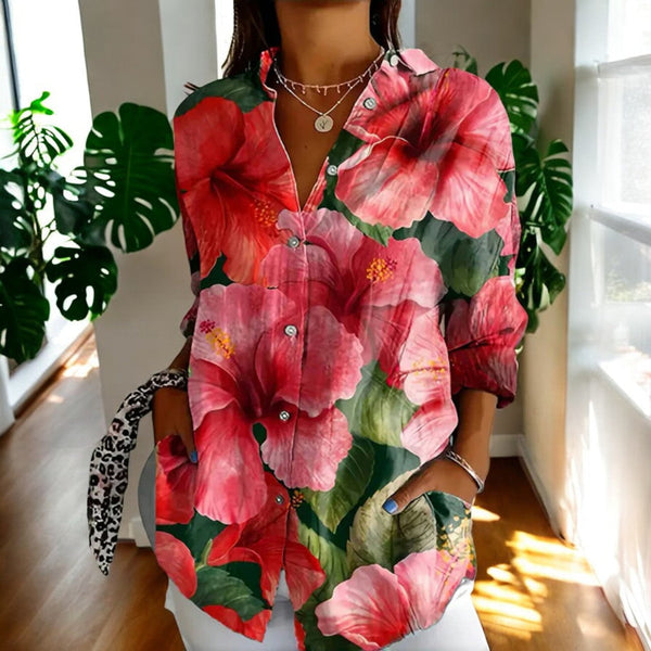 Carla — Blusa Vintage a Stampa Floreale
