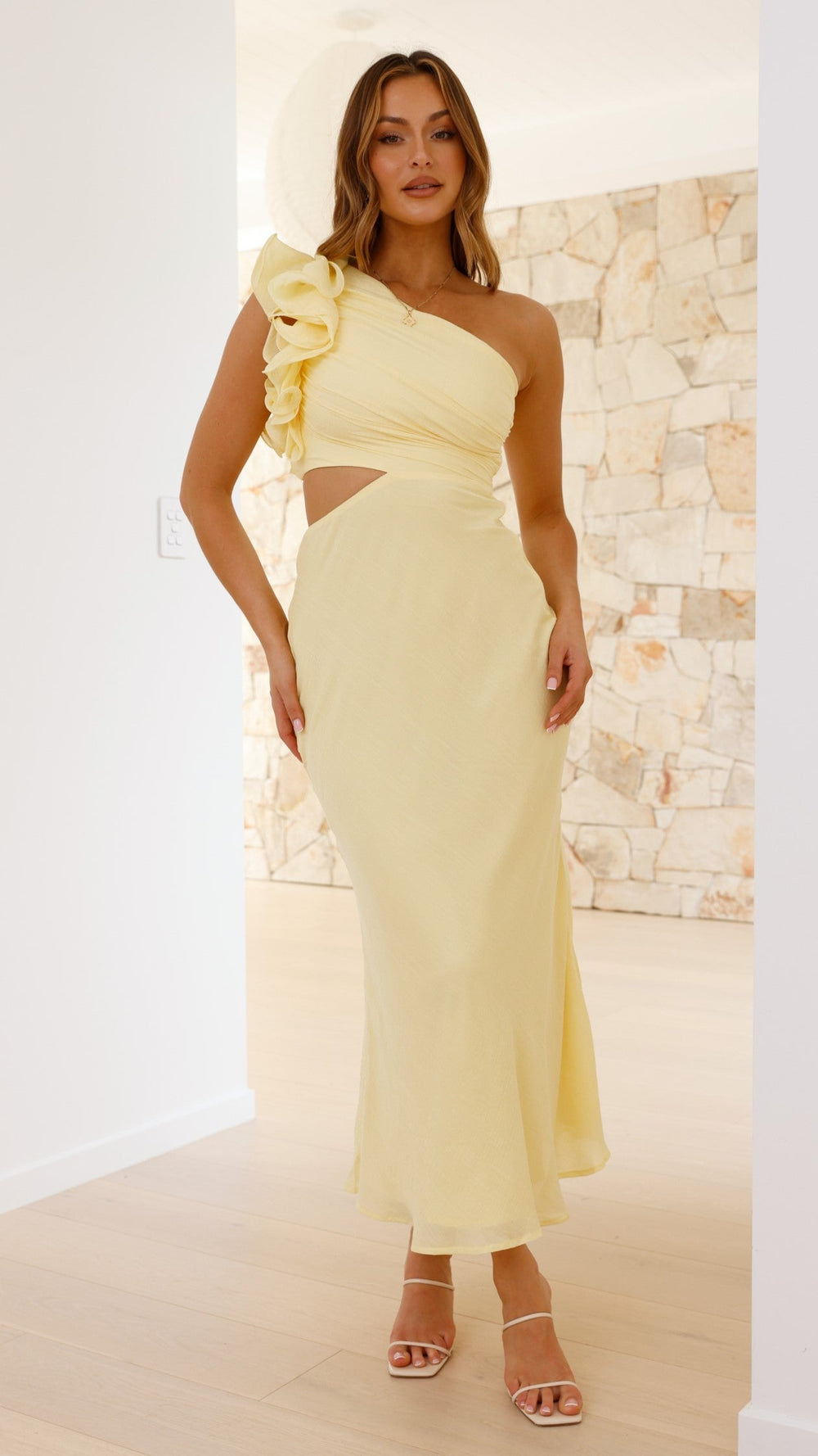 Blaire — Abito Lungo Monospalla con Cut-Out
