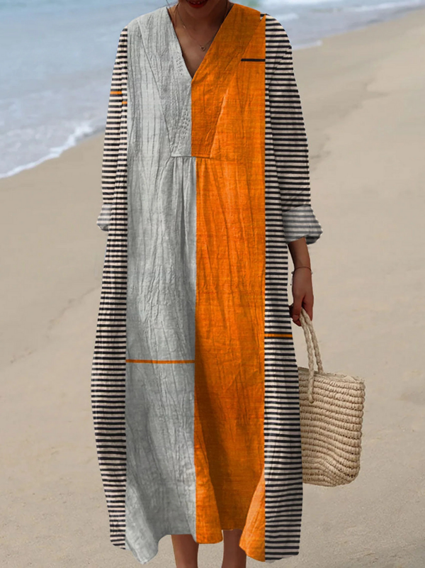 Lorenza — Abito Boho Geometrico
