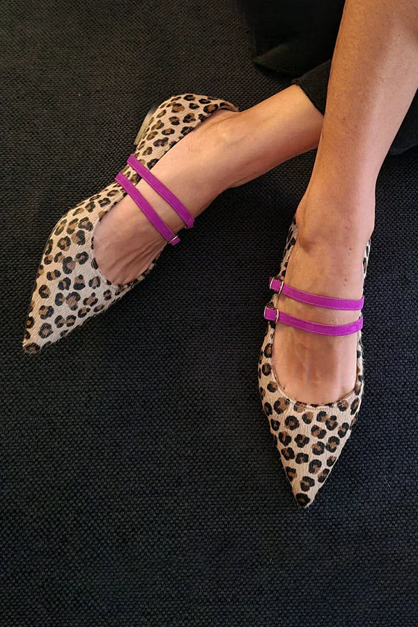 Belmonte — Décolleté Stampa Leopardata con Doppio Cinturino