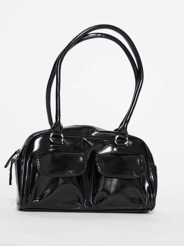 Winter — Borsa a Spalla Rettangolare Effetto Lucido