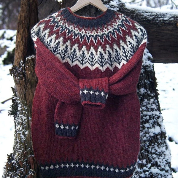 Ollie — Maglione Jacquard dalla Vestibilità Morbida