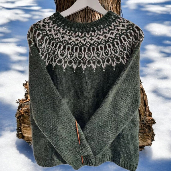 Fara — Maglione Jacquard dalla Vestibilità Morbida