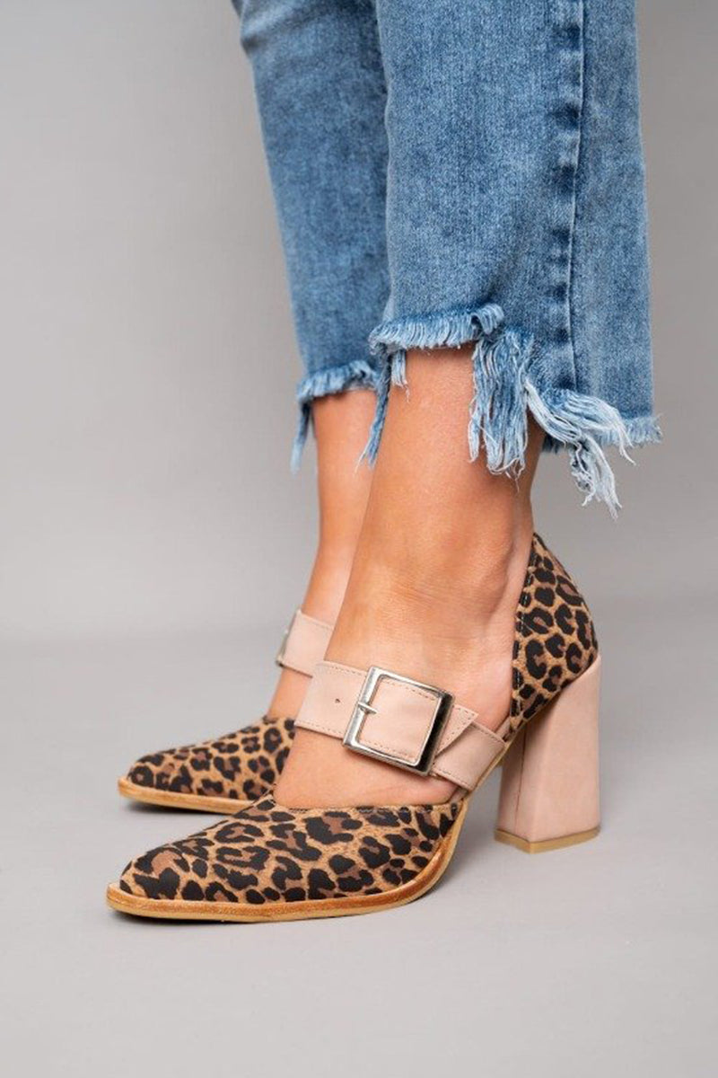 Adalina™ — Sandali in Camoscio con Stampa Leopardata