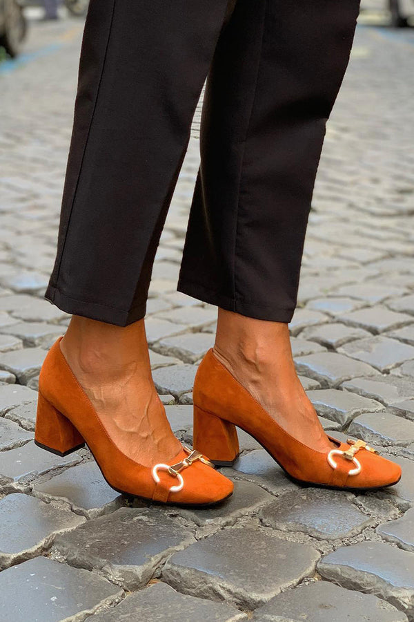 Carina™ — Sandali con Tacco Colorati a Punta Quadrata