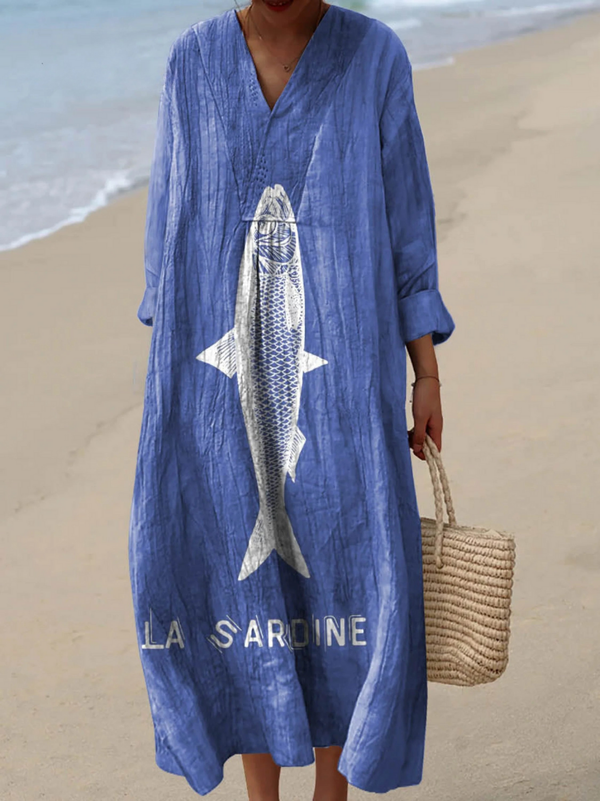 Luana — Abito Stampa Sardine