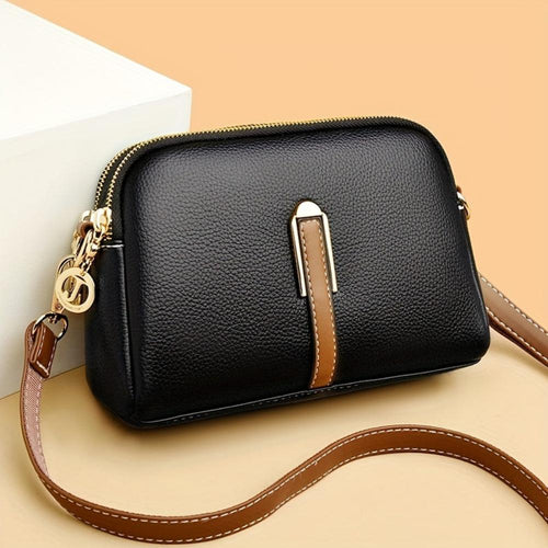 Beate — Borsa a Tracolla in Pelle Stampata Litchi