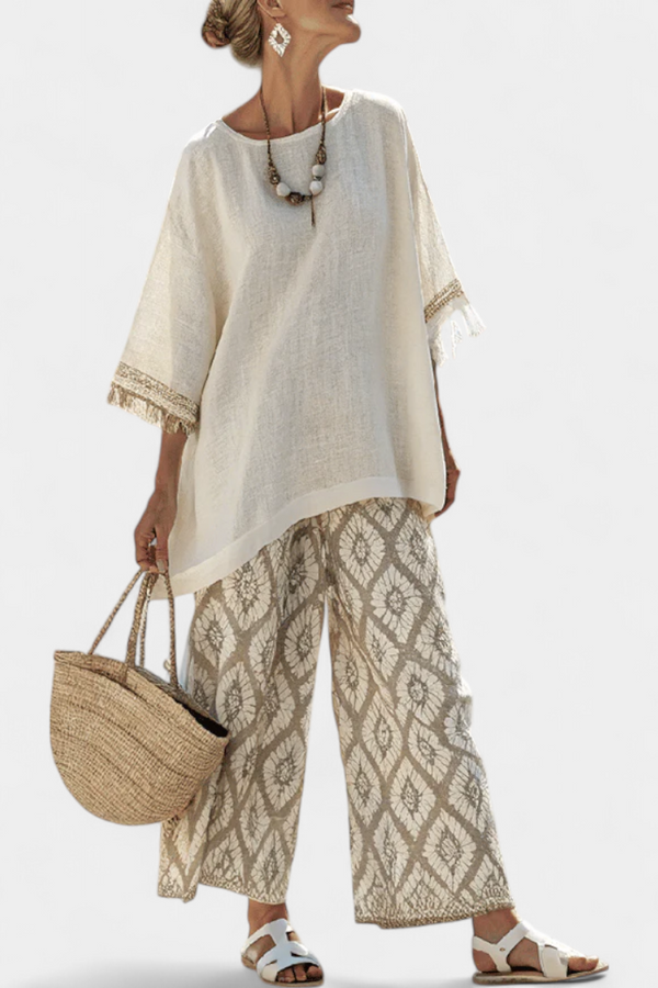 Alverra — Completo Raffinato con Top e Pantaloni Casual
