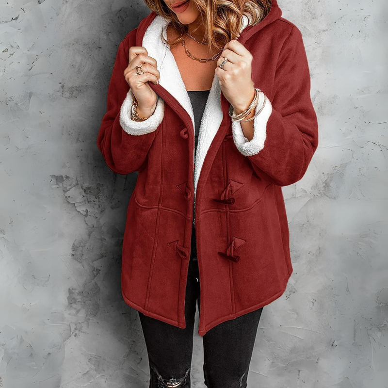 Aspen — Cappotto in Pile con Chiusura a Alamari