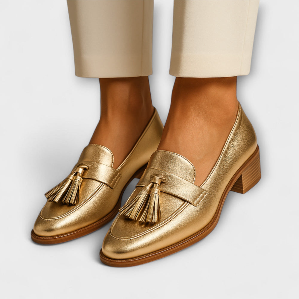 Bianca — Mocassini Oro Lucido
