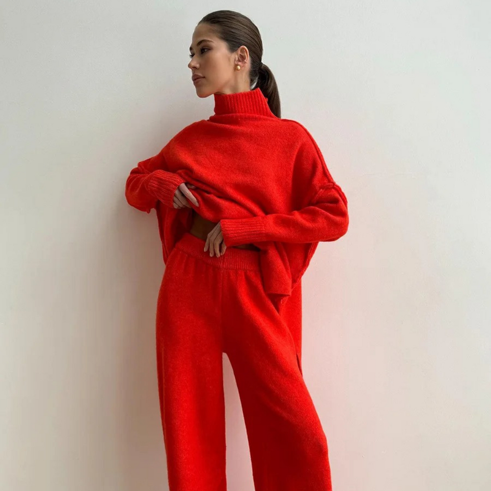 Zoe — Completo in Maglia con Dolcevita