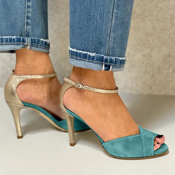 Lilli™ — Sandali con Tacco e Cinturino Effetto Lucido