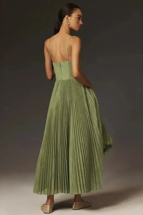 Bianca — Abito Midi Plissettato in Tulle