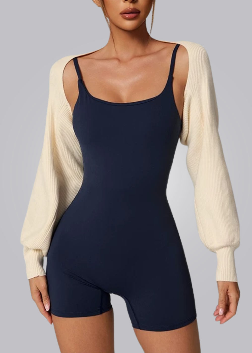Chic Cocoon — Cardigan Avvolgente con Maniche a Sbuffo