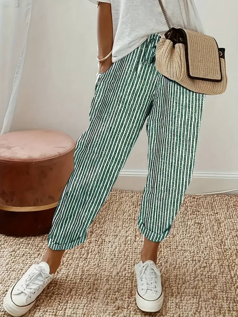 Delfina — Pantaloni Palazzo a Righe