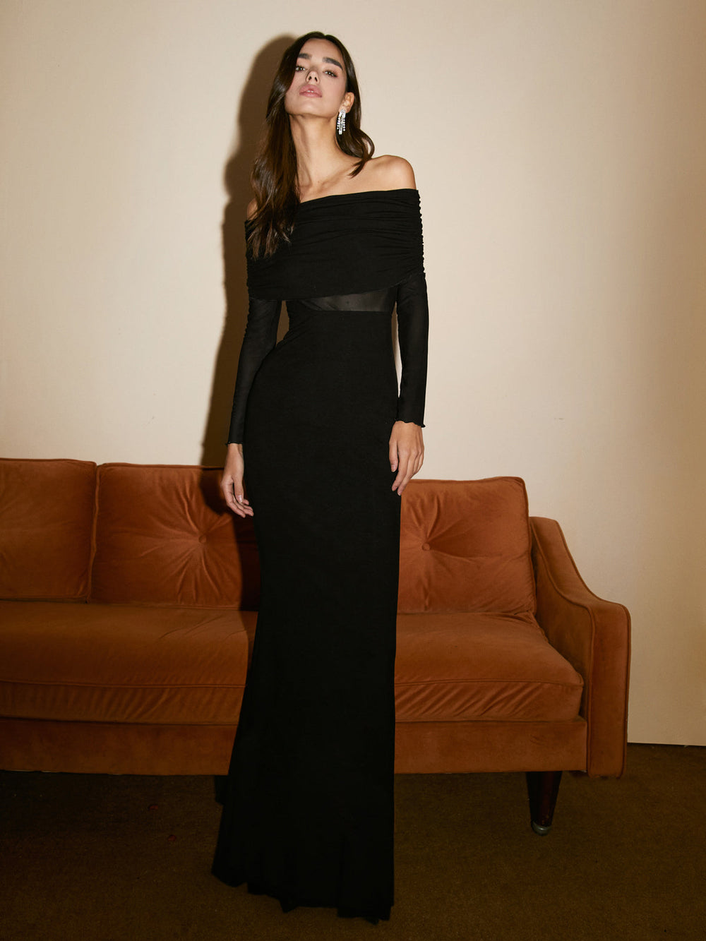 Serena — Abito Lungo in Tulle Spalle Scoperte