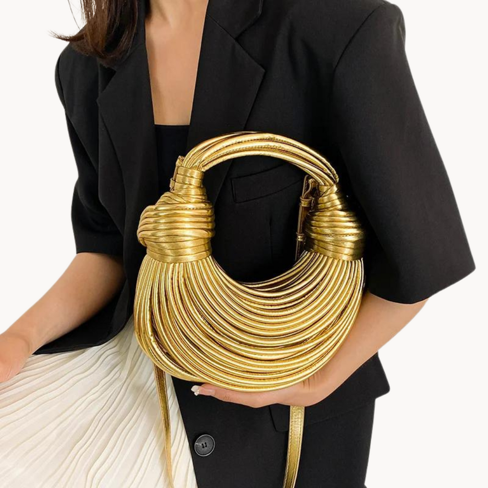 Haven — Borsa a Spalla Metallizzata con Nodo
