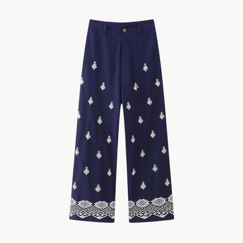 Amelia — Pantaloni Palazzo Ricamati