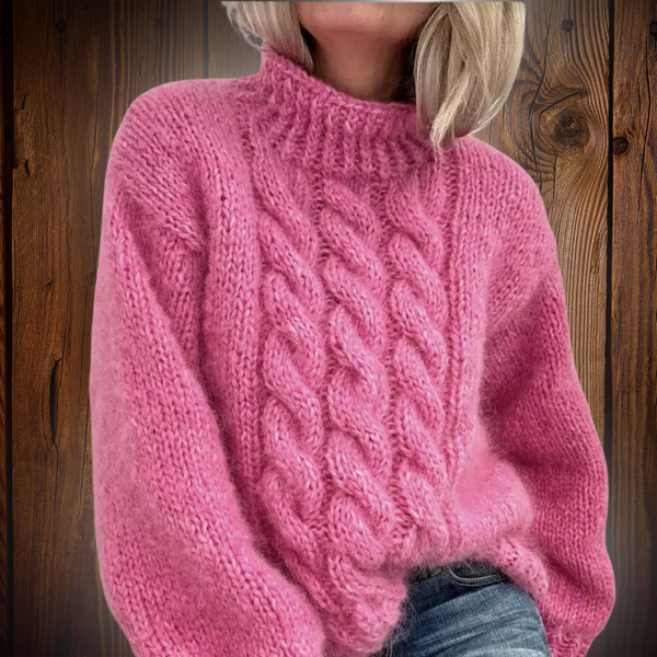 Susy — Maglione Jacquard a Collo Alto