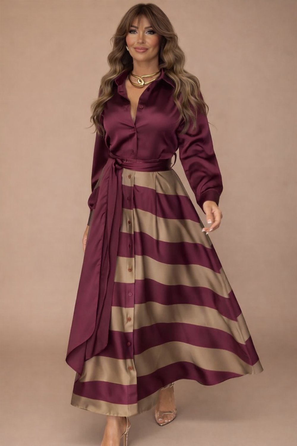 Nancy — Abito Elegante con Dettaglio a Fiocco