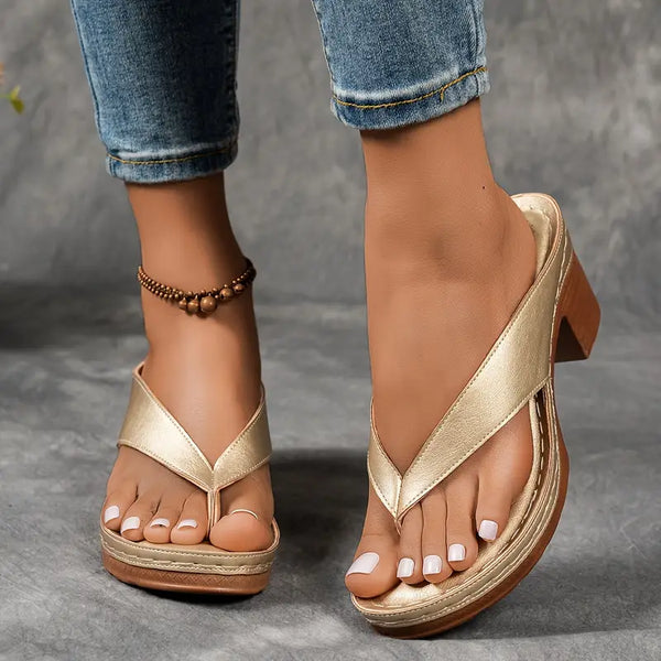 Lesia™ — Sandali con Tacco e Comfort Ortopedico