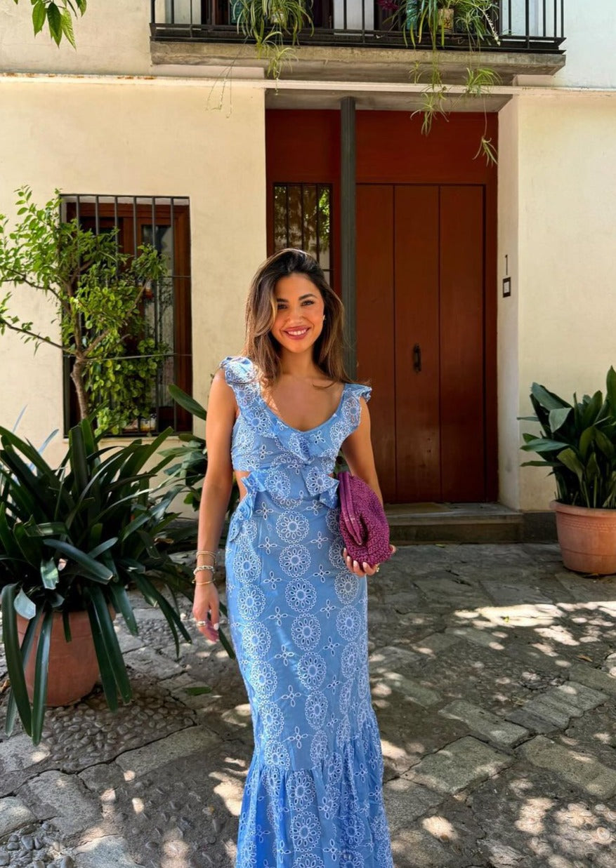 Beatrice — Abito Lungo a Balze