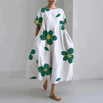 Calliope — Abito Elegante con Stampa Floreale