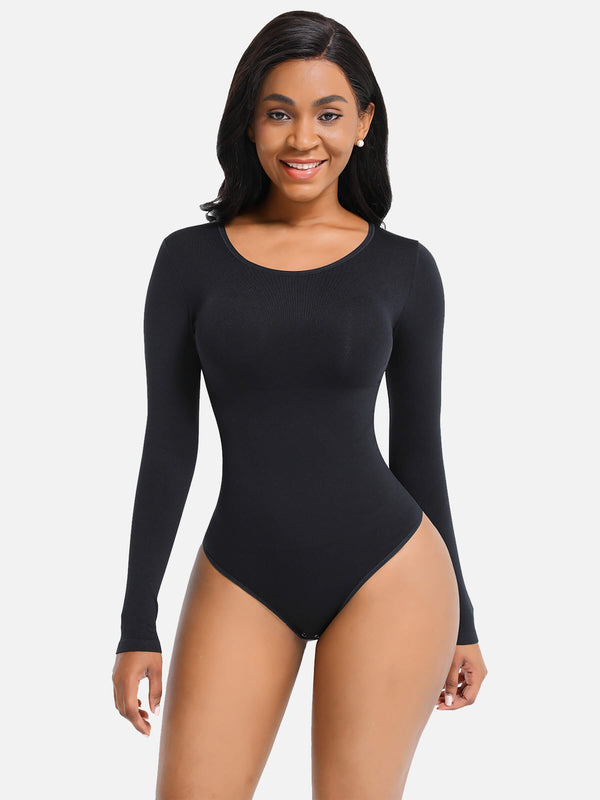 Elena — Body Maniche Lunghe Modellante Scolpente