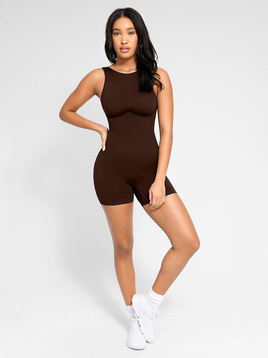 Annabella — Tuta Modellante Integrata con Scollo Alto