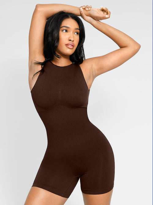 Annabella — Tuta Modellante Integrata con Scollo Alto