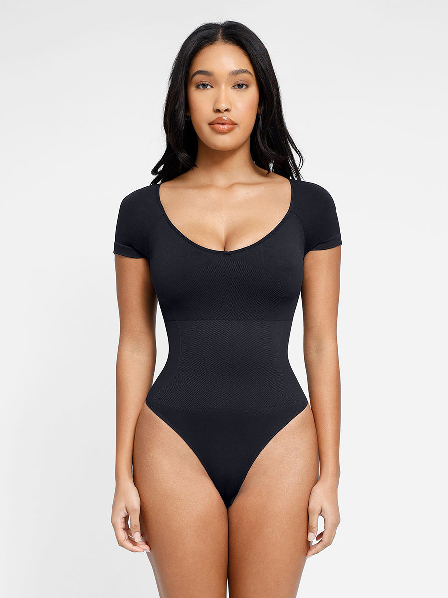 Melania — Body Maniche Corte Modellante Scolpente