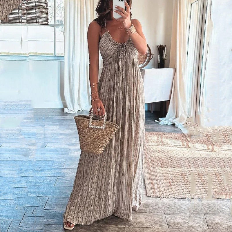 Fiorella — Abito Lungo Estivo a Vita Alta