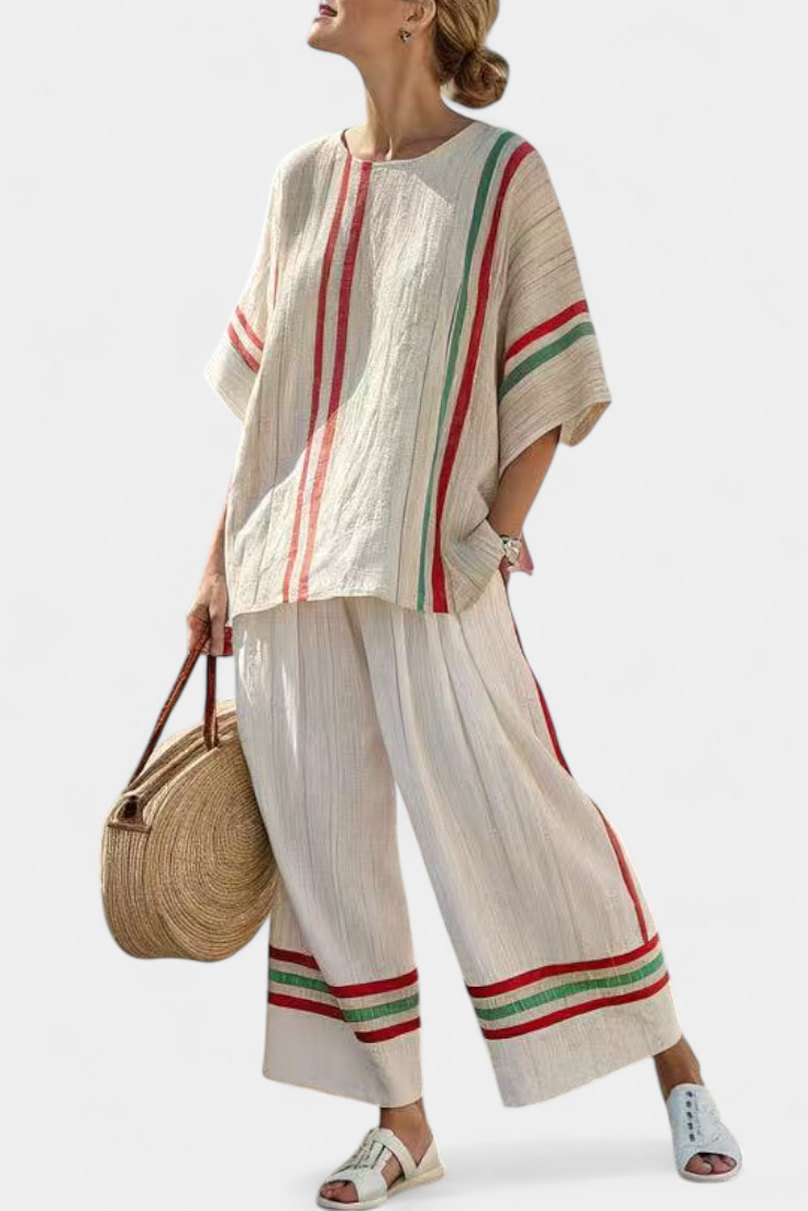 Truvane — Completo Blusa Boho e Pantaloni Morbidi