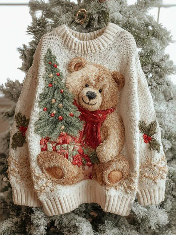 Ambra — Maglione Natalizio con Dettagli Festivi