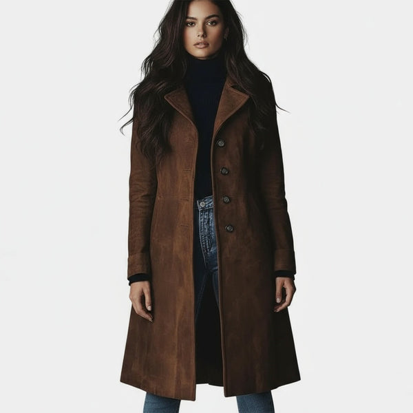 Melissa — Cappotto Lungo in Camoscio