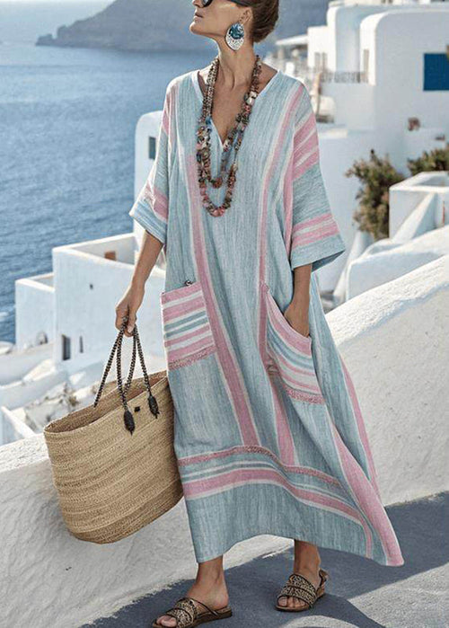 Ariella — Maxi Abito a Righe Patchwork (Plus Size)