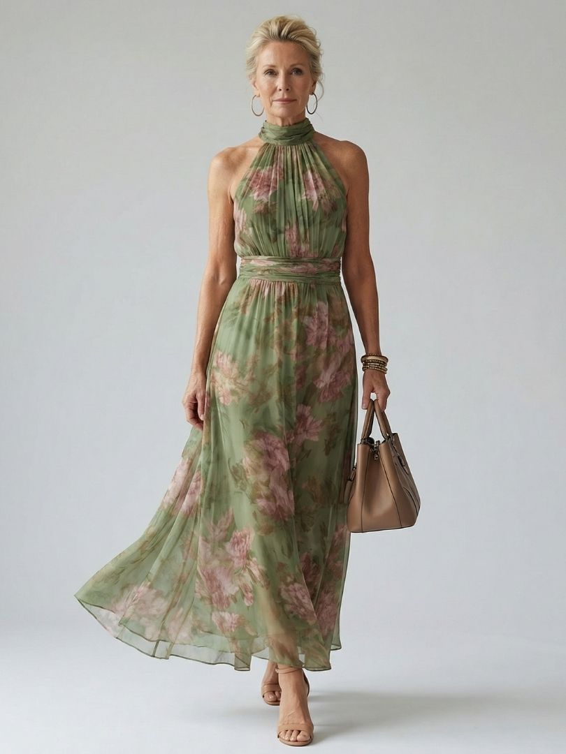 Mirella — Abito Midi Drappeggiato