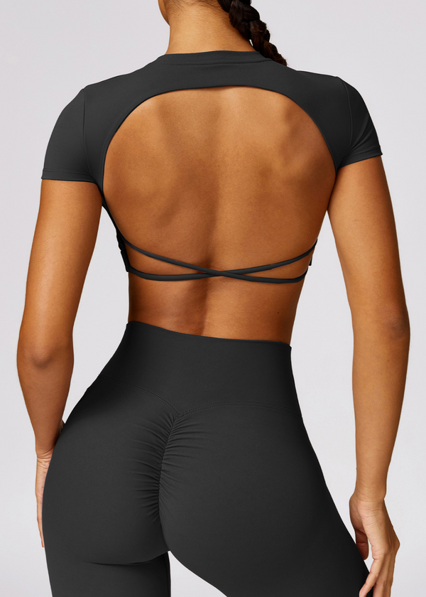 Lina — Maglia a Maniche Corte con Reggiseno Integrato