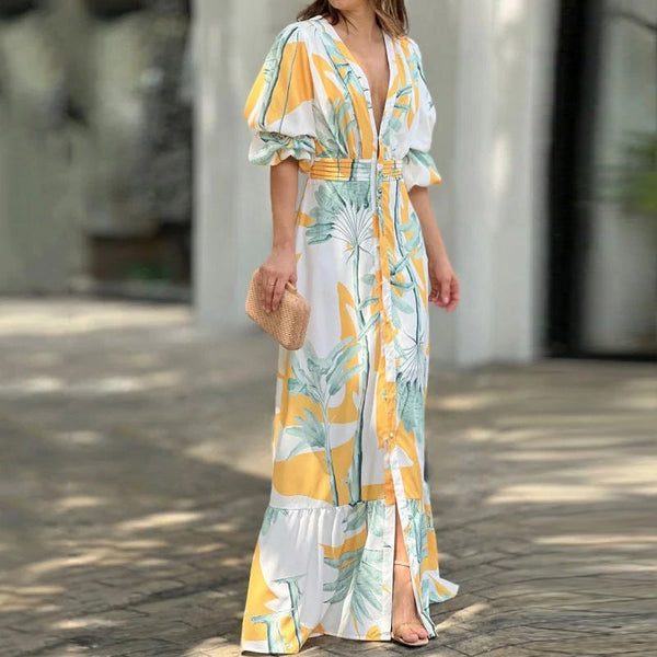 Serene — Abito Lungo Chic con Scollo a V