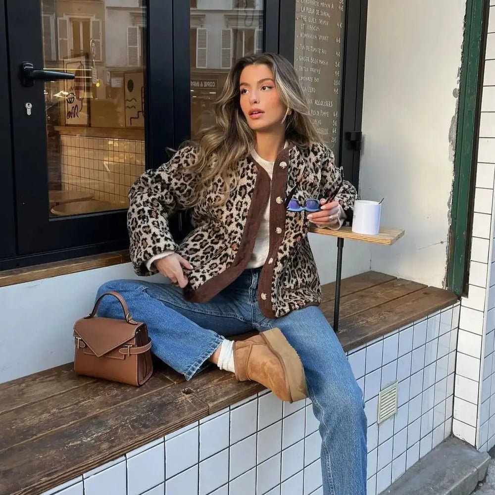 Serena — Cardigan Leopardato